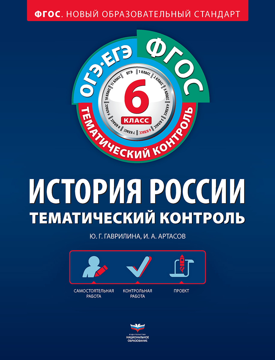 История России. Тематический контроль. 6 класс